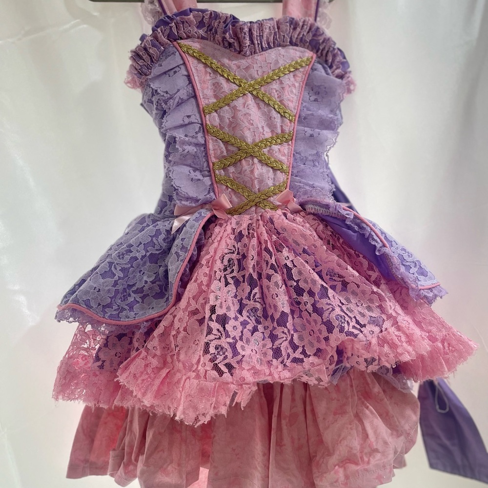 Charming Rapunzel Pink and Purple Lace sundress